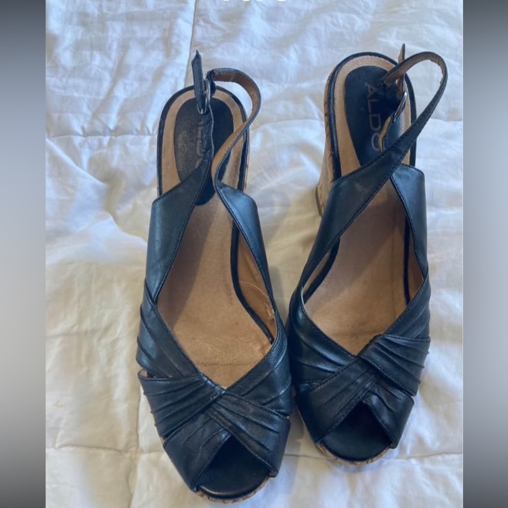 Aldo Black Women's Sandals women’s 39 FREE WITH ANY PURCHASE